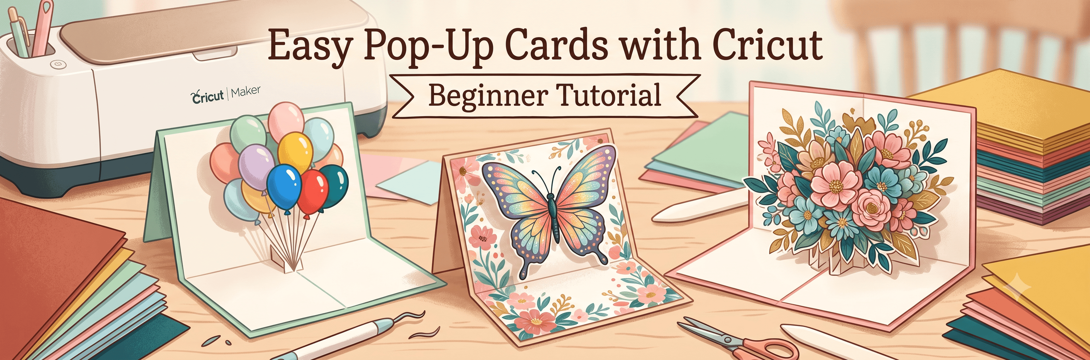 Cover Image for Easy Cricut Pop Up Card Tutorial for Beginners