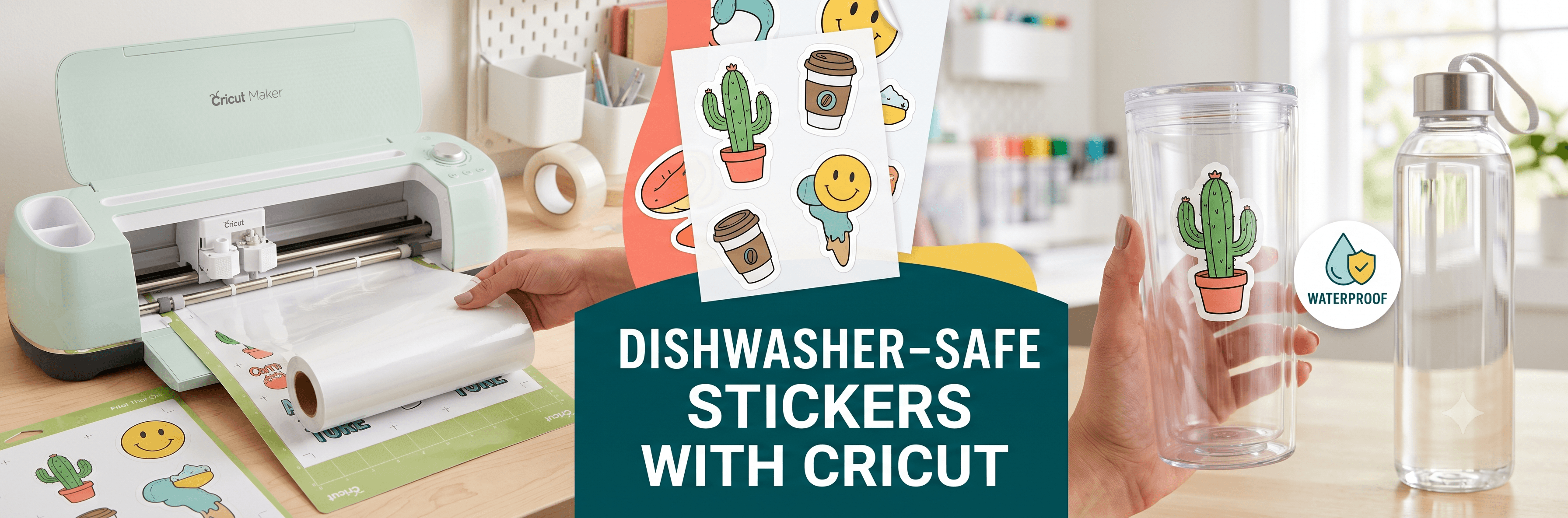Cover Image for How to Make Dishwasher Safe Stickers Using Cricut