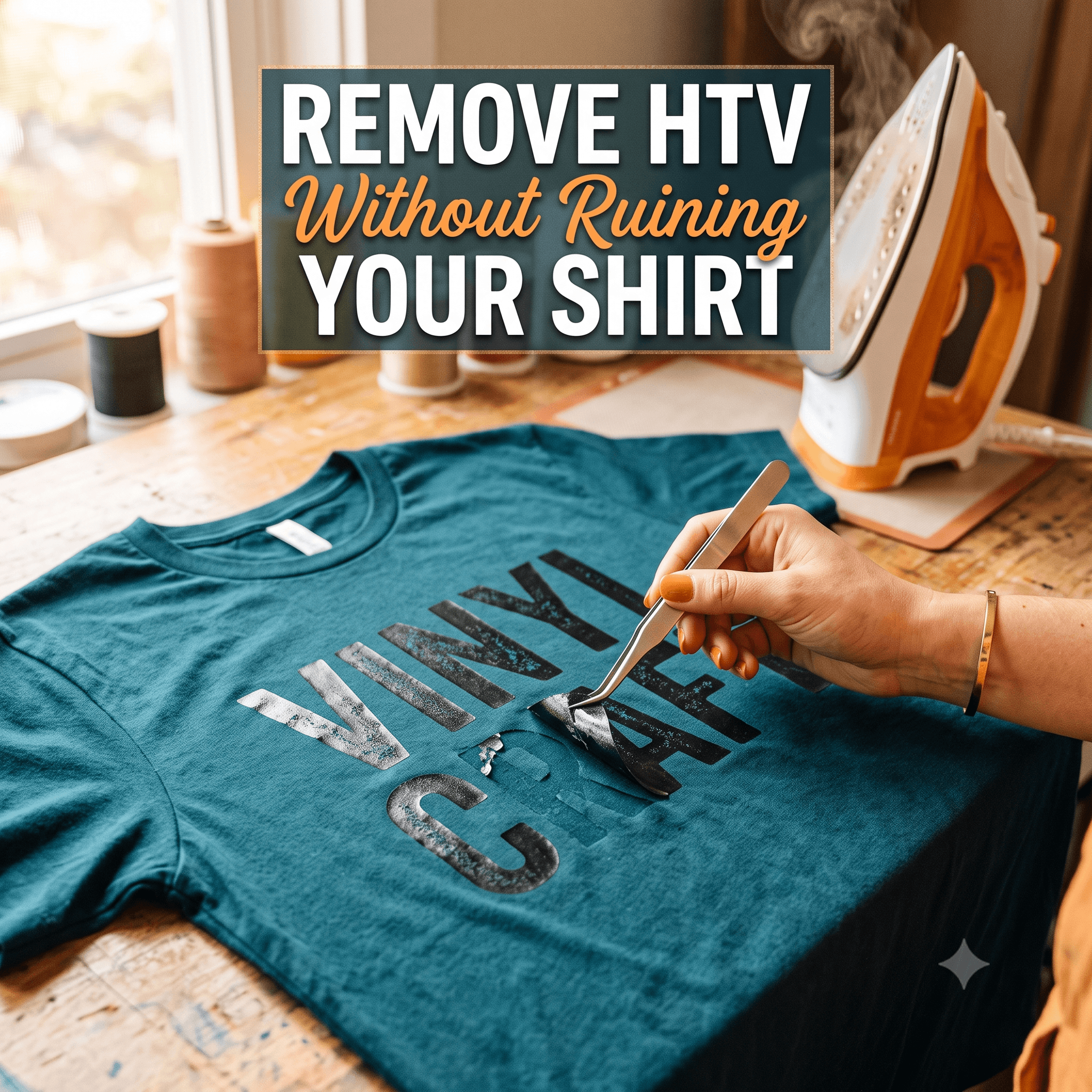 Cover Image for How to Remove Heat Transfer Vinyl from a Shirt (Without Ruining It)